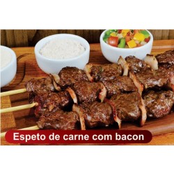 ESPETINHO BOVINO C/ BACON Contém 6 unidades em embalagem de 600g